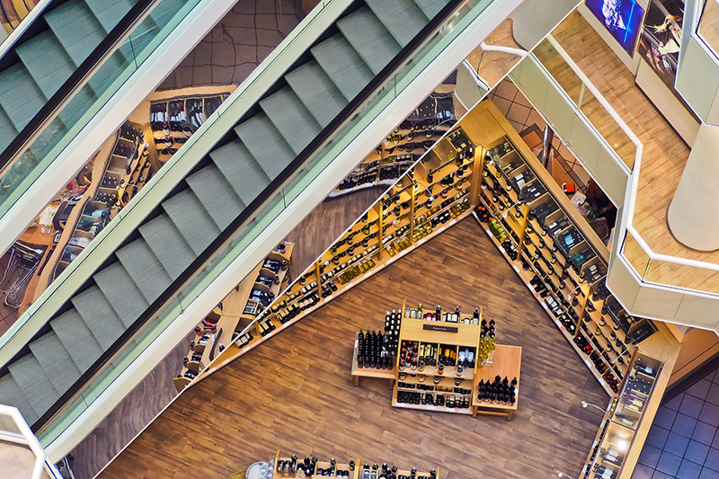 Kaufhaus Rolltreppen